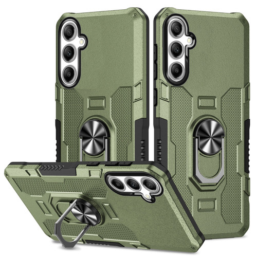 Samsung Galaxy A16 5G Ring Holder Armor Hybrid Phone Case - Green
